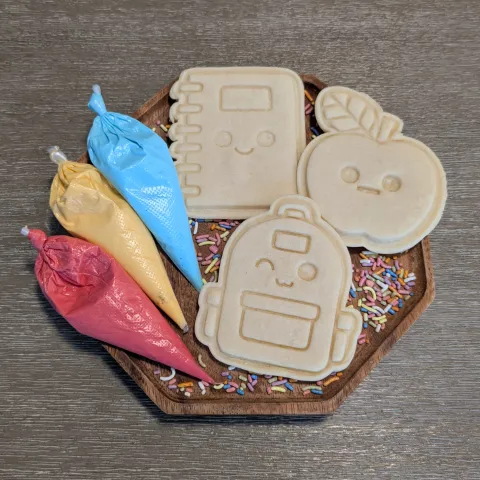 Cookies with piping bags