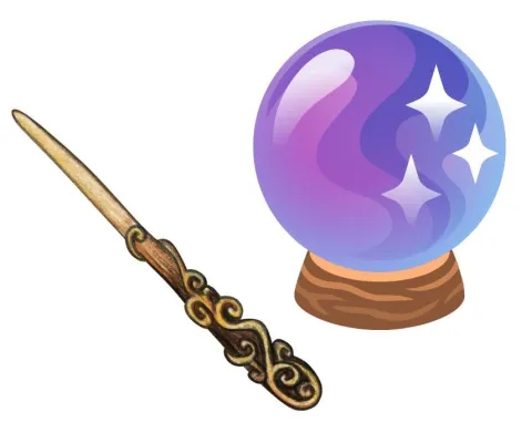 Crystal Ball and Wand