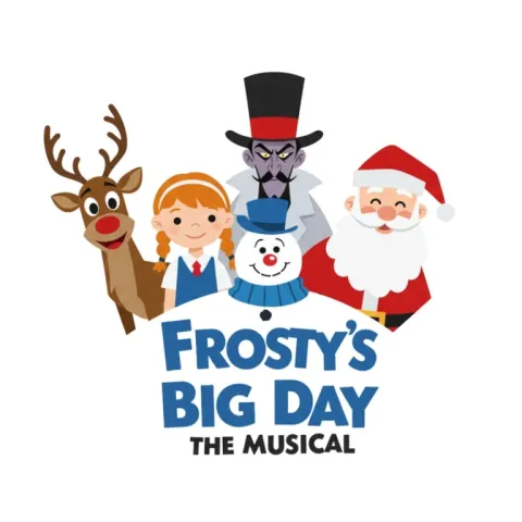 Frosty's Big Day Logo with characters from play