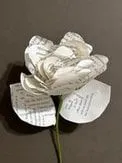 book page flowers
